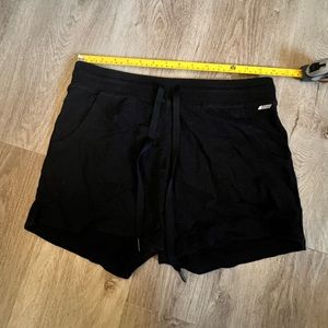Black shorts workout or loungewear